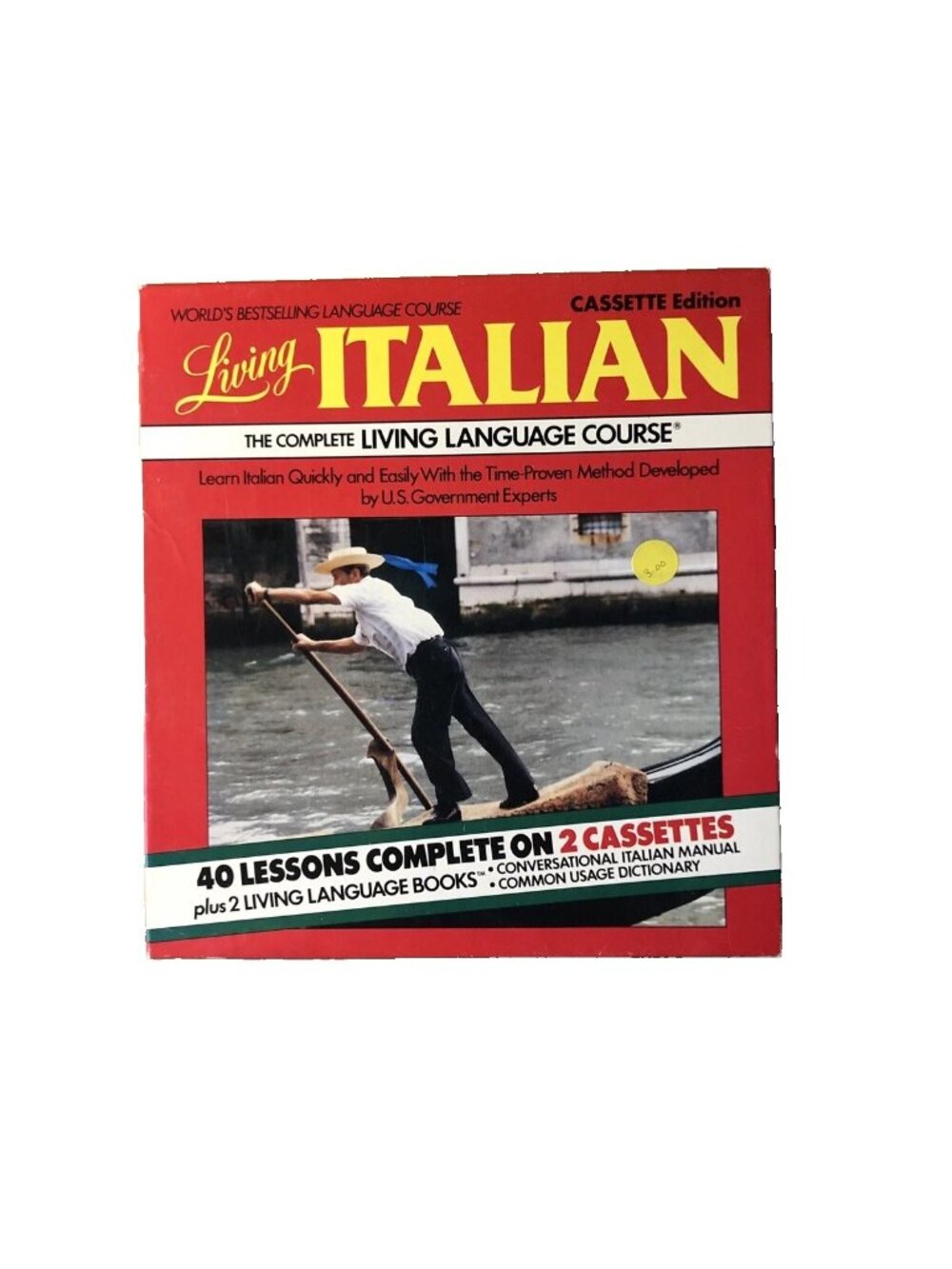 Living Italian: Complete Language Course 40 Lessons on 2 Cassettes 1 Book ONLY